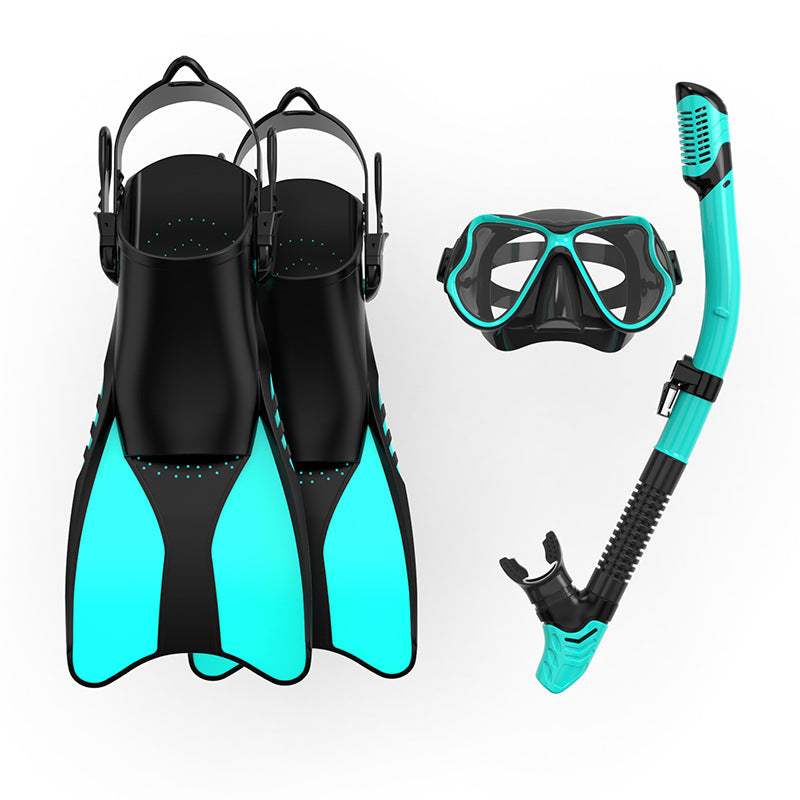 Premium snorkelsett med ergonomiske svømmeføtter og klar dykkermaske Skanto