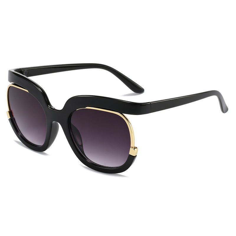 Dame Overdimensjonert Solbrille med elegant Skildpadde-design Skanto