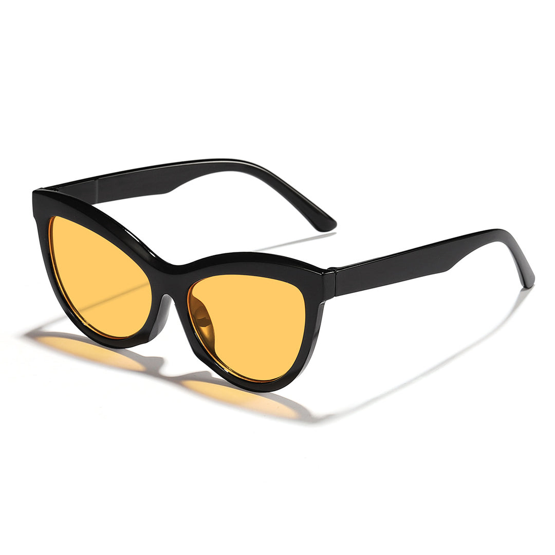 Dame trendy svart-hvitt solbrille Skanto