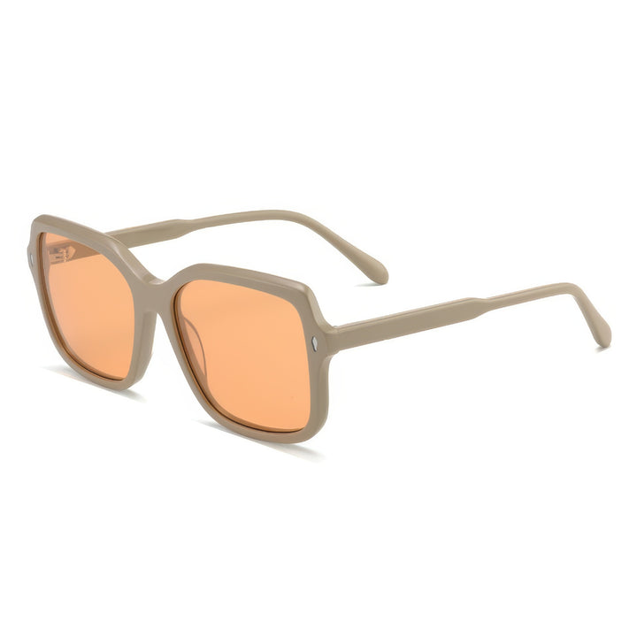 Dame oversized solbriller i moderne design med polariserte linser Skanto