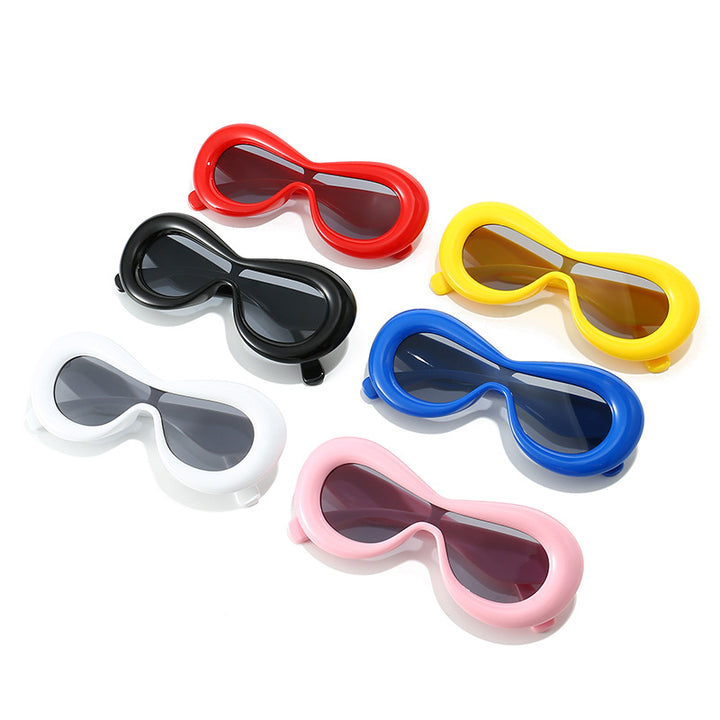 Damer futuristisk øyemaske solbrille Skanto
