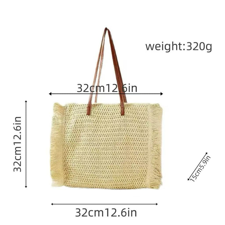 Elegant Raffia Handlebag Skanto