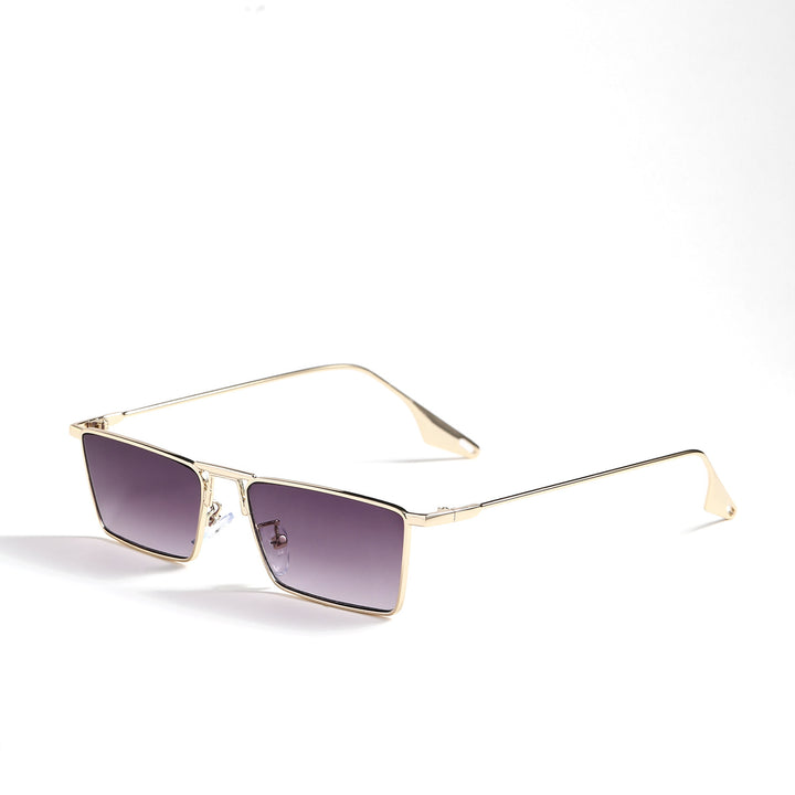 Dame elegant geometrisk solbrille med stilig metallramme Skanto