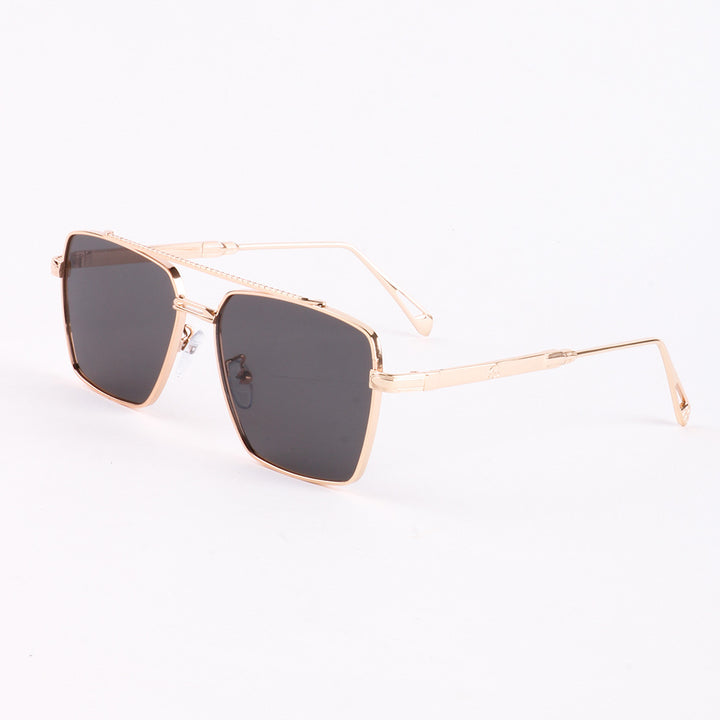 Dame oversized solbriller med elegant metallramme Skanto