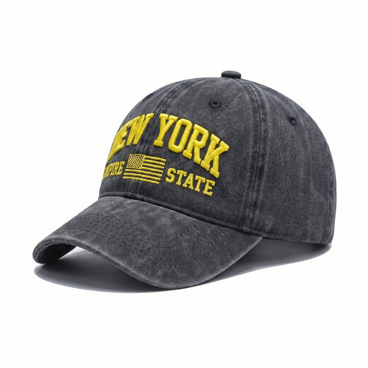 Dame modisk caps med brodert New York motiv Skanto