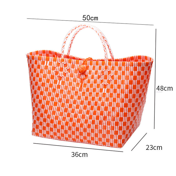 Stor kapasitet vevd handlebag Skanto