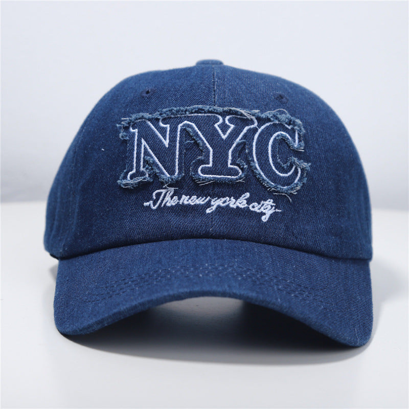 Kvinne Slitt Denim Baseball Caps Skanto 1784084140