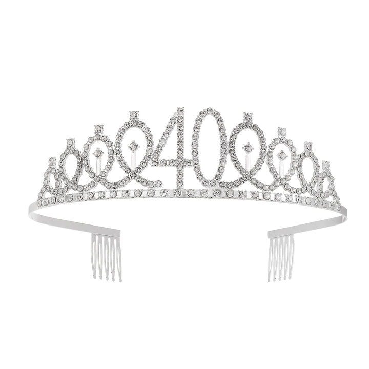 Damer krystall dekorert tiara med elegant design Skanto
