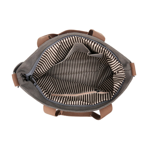 Allsidig hverdags-skuveske med flere rom Skanto