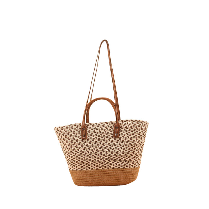 Elegant og romslig strandveske med flettet design Skanto