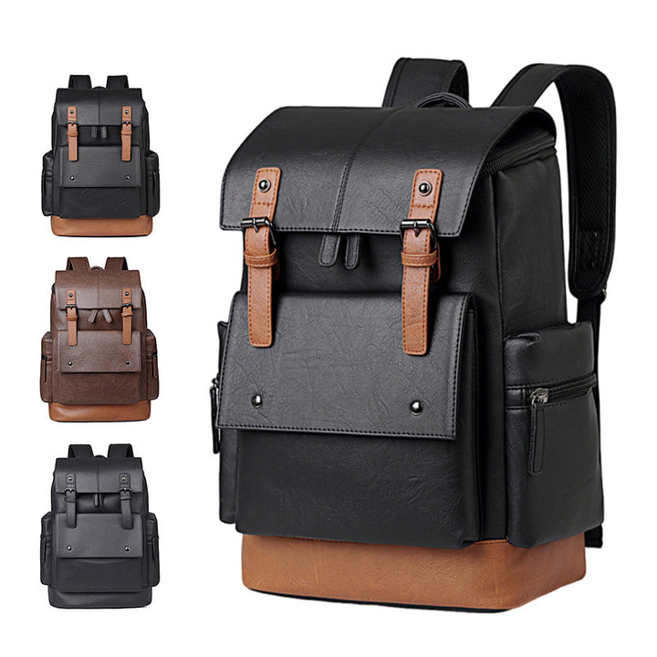 Elegant Backpack in Durable Faux Leather Skanto
