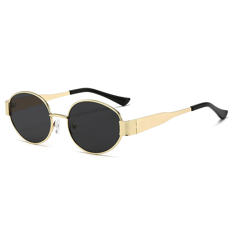 Dame Vintage solbrille i ovalt design Skanto