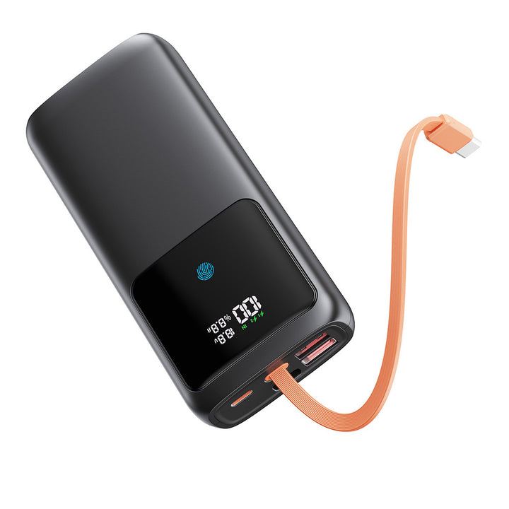 Powerbank med LED-skjerm og integrerte ladekontakter Skanto