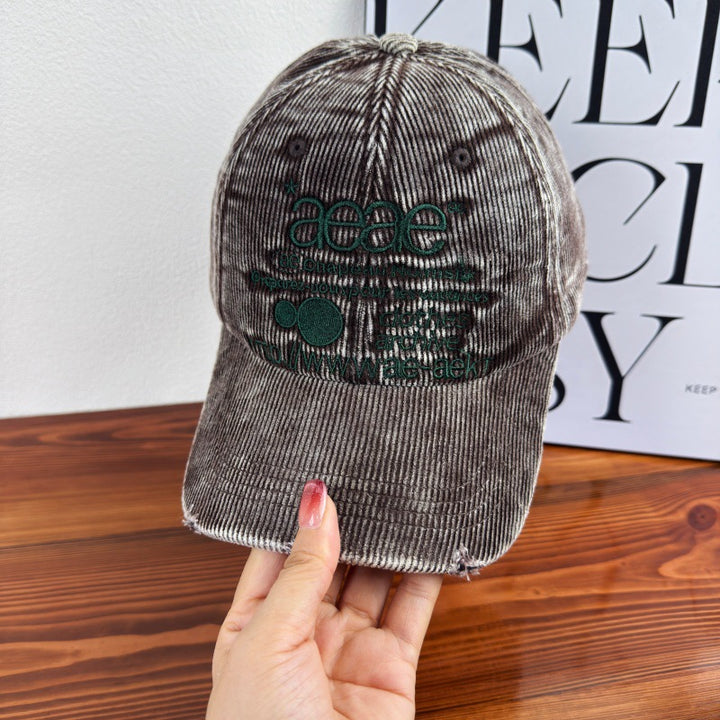 Kvinne's Slitt Cordfløyel Baseball Caps Skanto