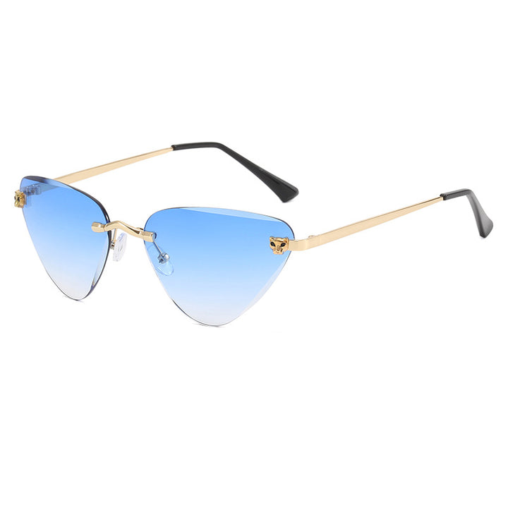 Dame Cat-Eye Solbriller med elegant metallramme Skanto