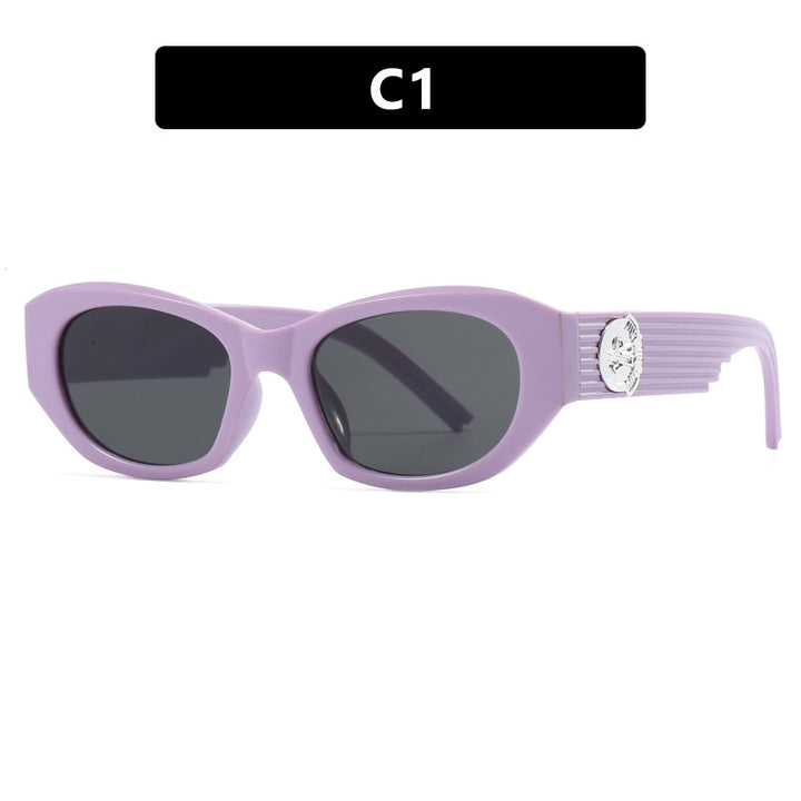 Dame moter Cat-Eye solbrille med markant design og luksuriøse detaljer Skanto