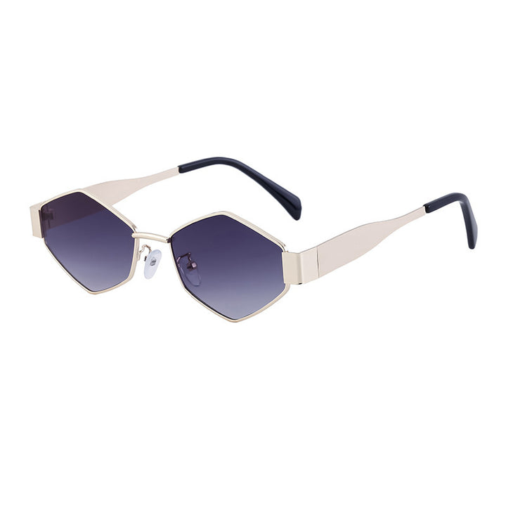 Dame geometrisk solbrille med moderne ramme Skanto