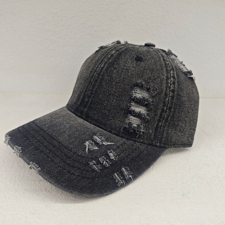 Kvinnenes Slitt Fritids Denim Baseball Caps Skanto
