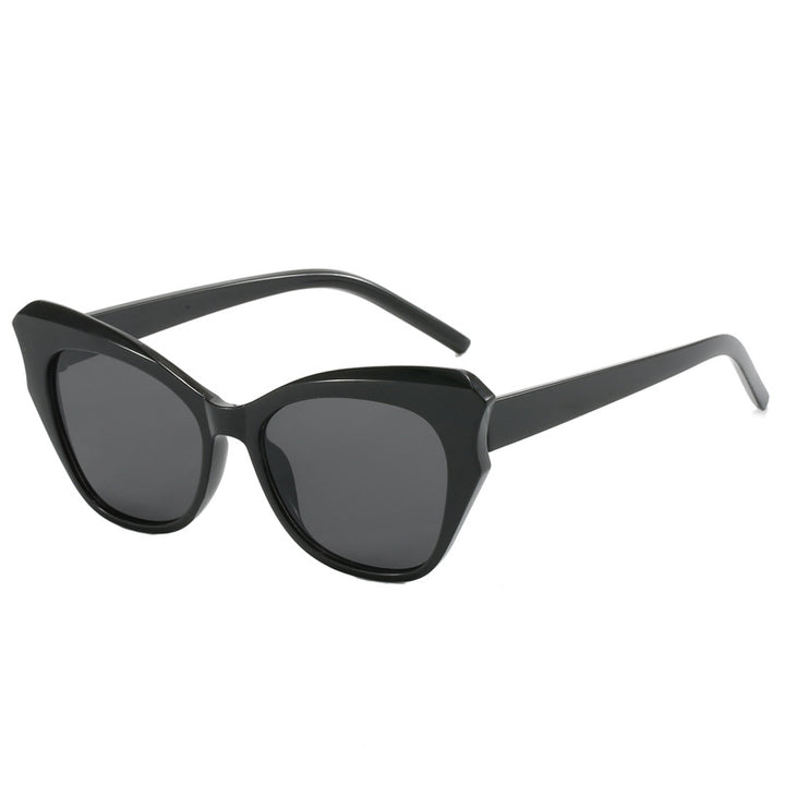 Damen Cat-Eye solbriller med ekstravagant speilingsdesign Skanto
