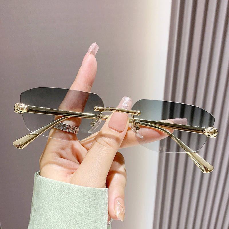 Dame elegant Halvram solbrille Skanto