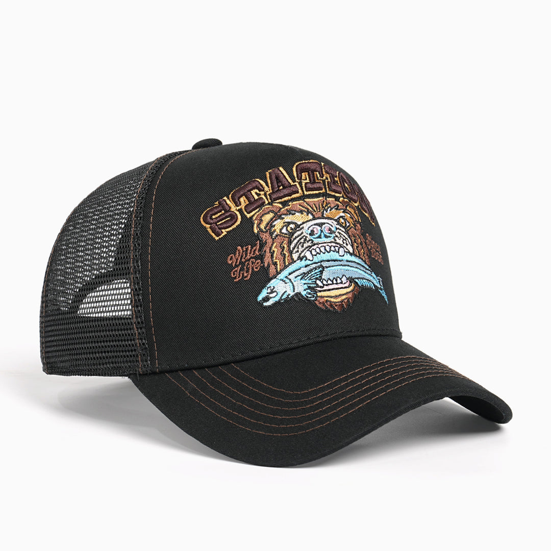 Dame Trucker Caps med stort broderimotiv Skanto