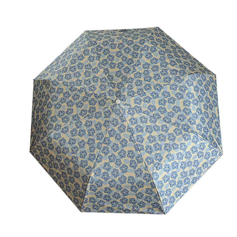 Dame Faltbar Regnparaply med elegant blomsterdesign Skanto