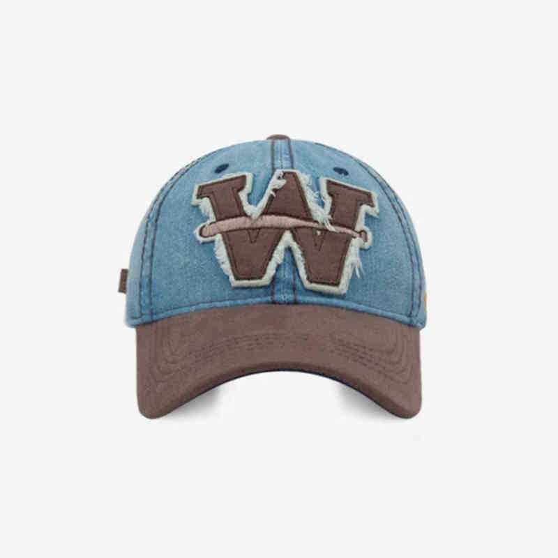 Herre Slitt Denim Baseball Caps Skanto