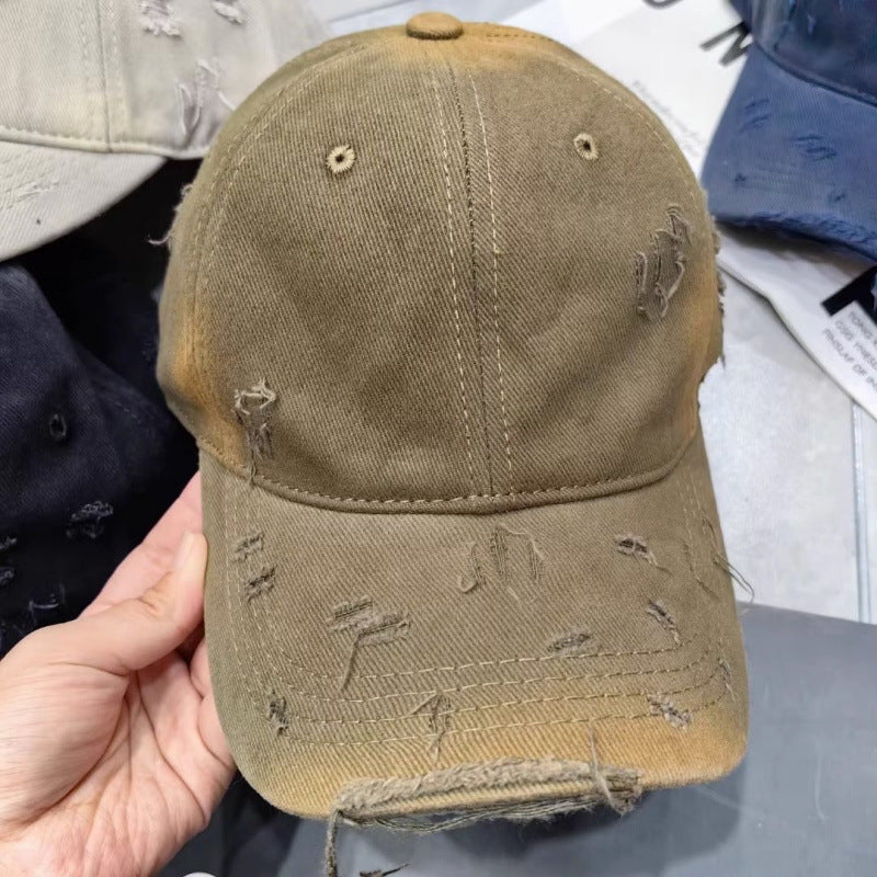 Herre Slitt Denim Baseball Caps Skanto
