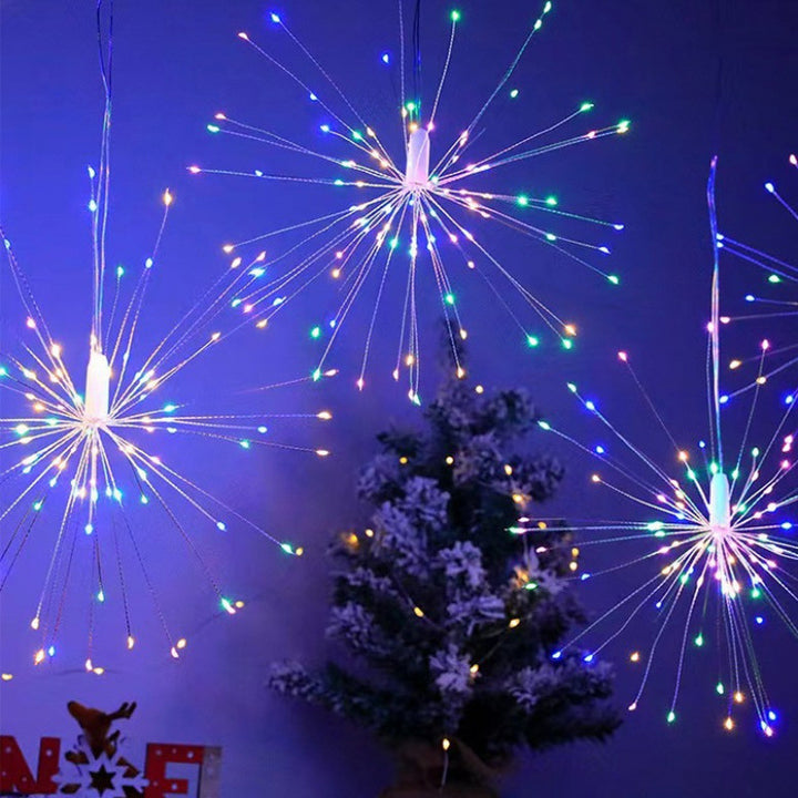 LED Starburst Hengende Pendellampe Dekorasjon Med Fiberoptiske Eiker Skanto