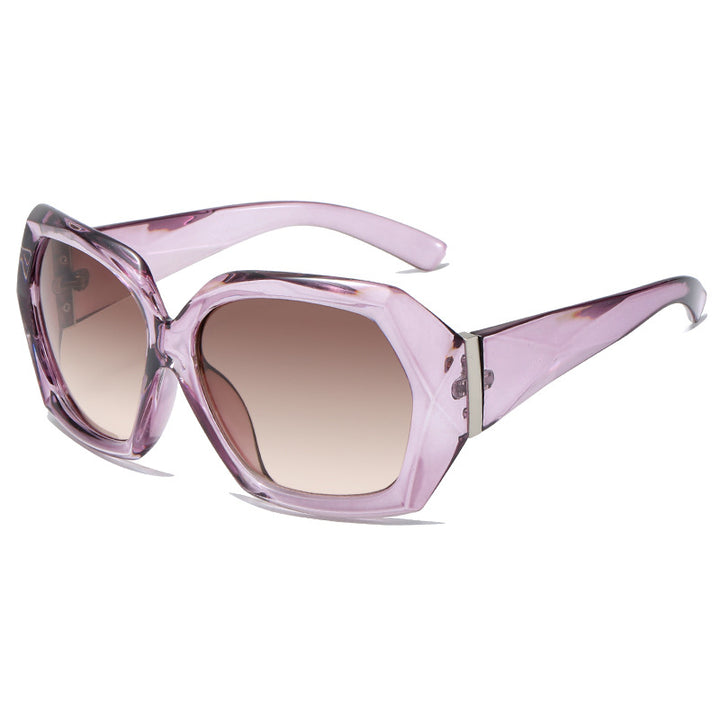 Dame Designer-solbrille i innovativ polygon-design Skanto