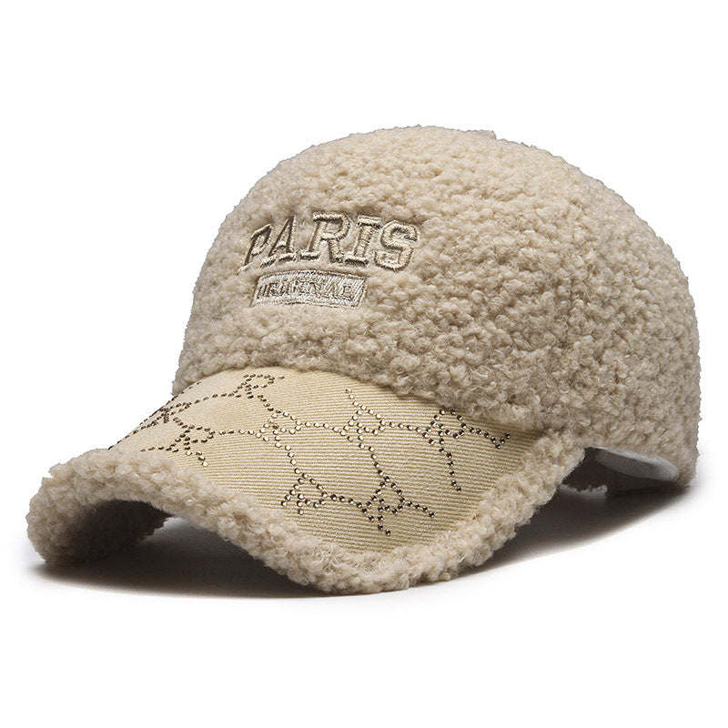 Kvinnenes Plysj Faux Fur Baseball Cap Skanto