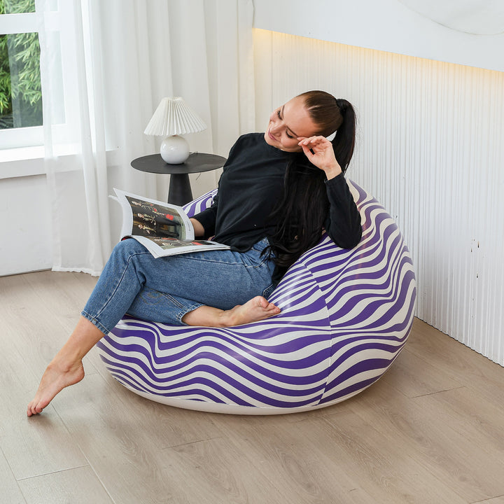 Kvinne oppblåsbar komfortsofa med ergonomisk ryggstøtte Skanto