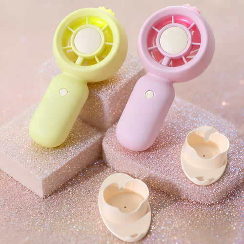 Dame Bærbar Mini-vifte med USB-lading og LED Lys Skanto