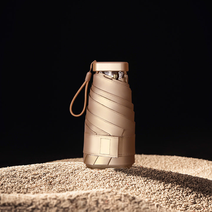 Damer praktisk og elegant sammenleggbart paraply med integrert drikkeflaske Skanto
