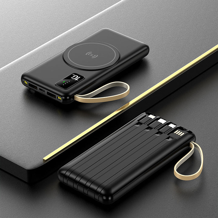 Trådløs powerbank med integrert ladestasjon Skanto