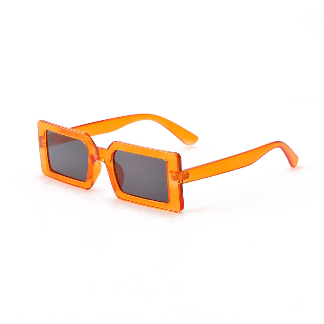 Dame kvadratisk solbrille med moderne gjennomsiktig ramme Skanto