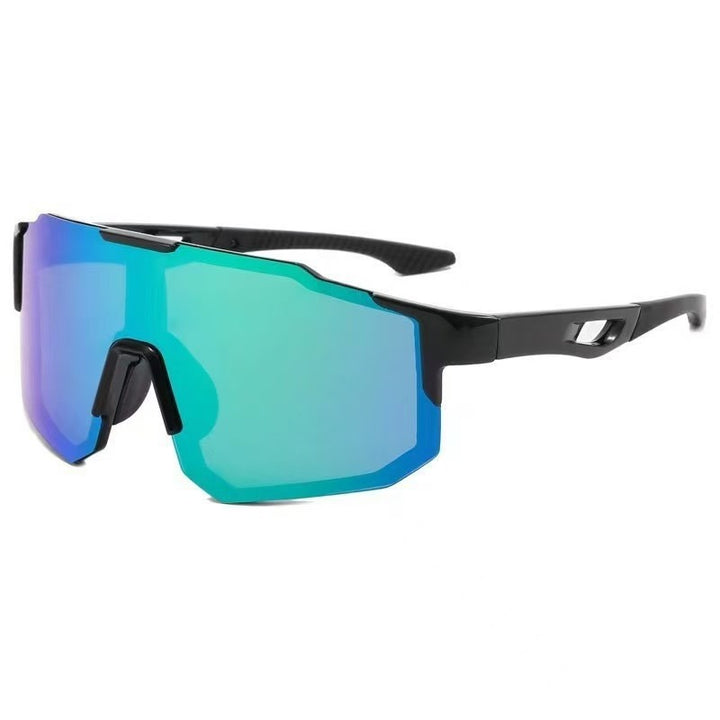 Unisex nan sporty sykkel-solbriller med ett-stykk visir, UV-beskyttelse og gummierte nesepads Skanto