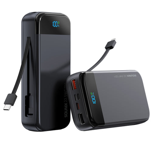 Høyytelses powerbank med LED-skjerm og hurtigladeteknologi Skanto