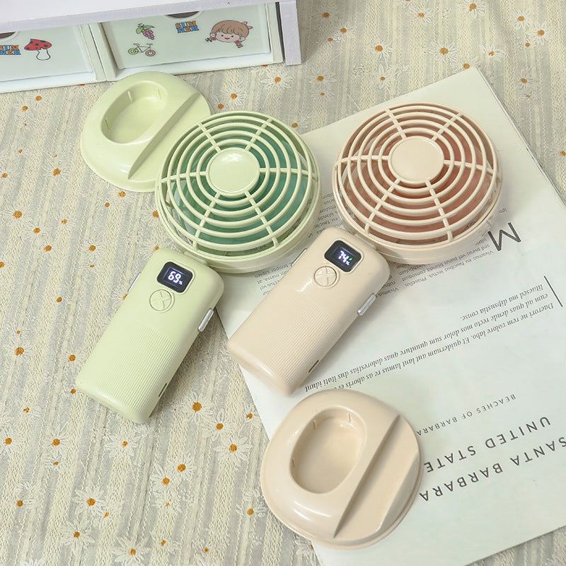 Kvinneportabel mini vifte med digital kontroll og USB-tilkobling Skanto