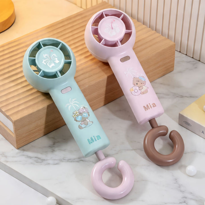 Damer Bærbar Håndvifte med ergonomisk design og søtt motiv Skanto