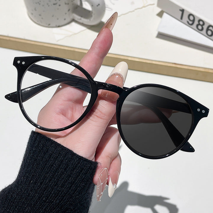 Dame Cat-Eye solbriller med transparent ramme Skanto