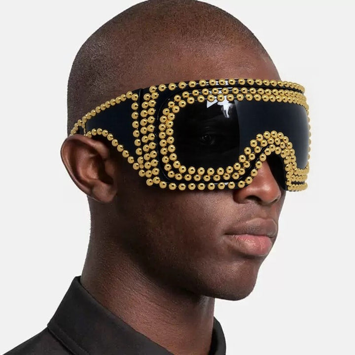 Dame moteriktig skibrille med unikt nagledesign Skanto
