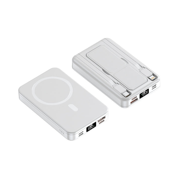Magnetisk bærbar lader med integrert kabel Skanto
