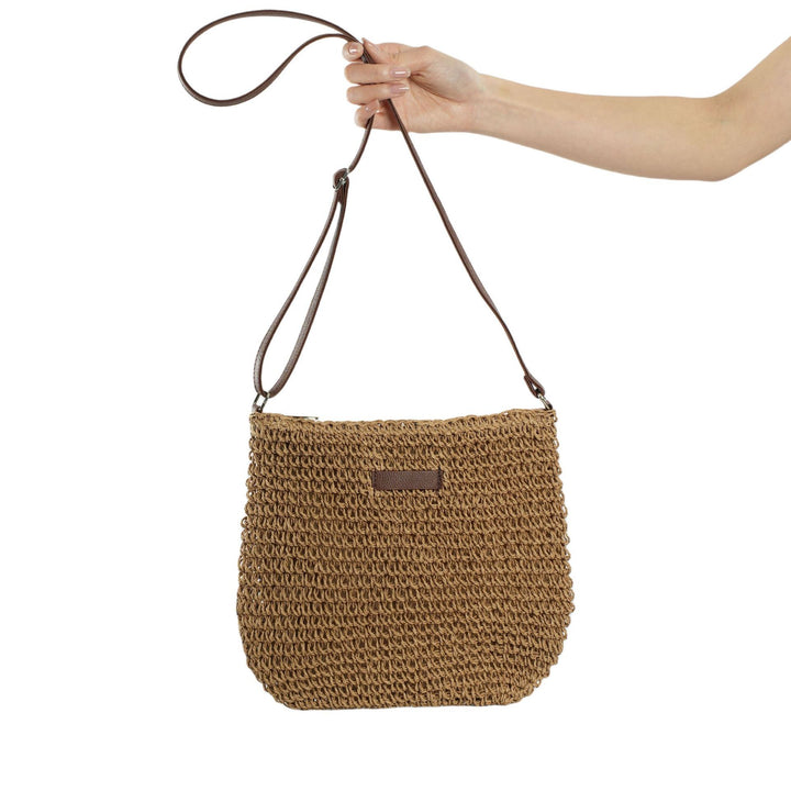 Håndlaget rattan crossbody veske Skanto