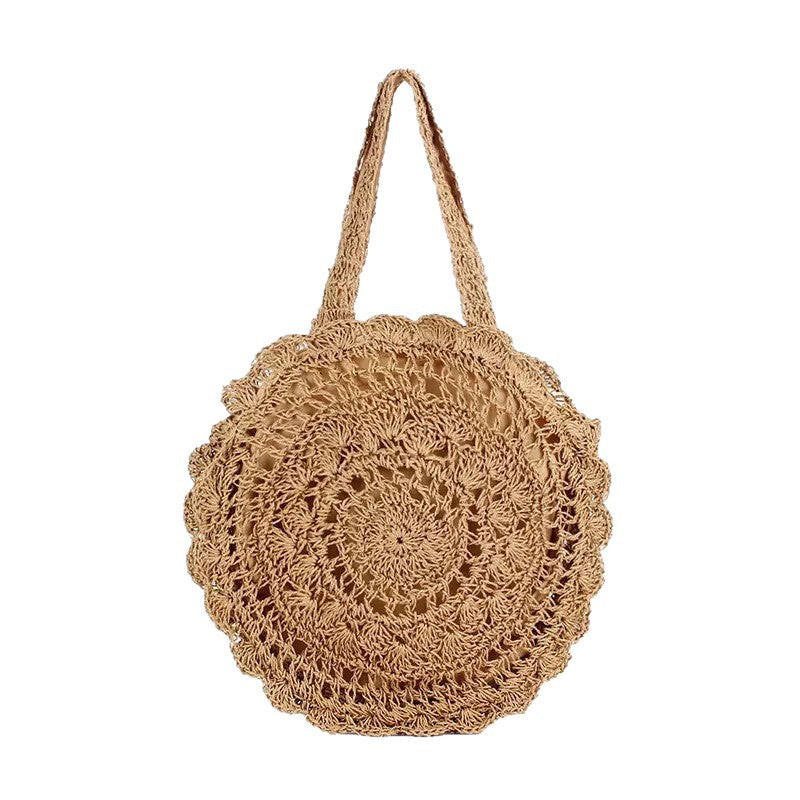 Håndheklede rundveske med Boho-design Skanto