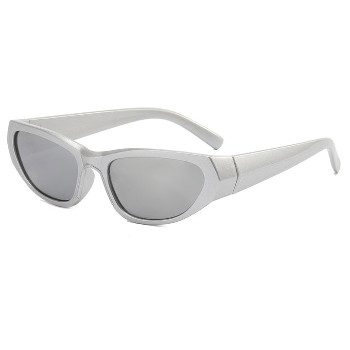 Dame moteriktig solbrille med speilbelagte glass Skanto