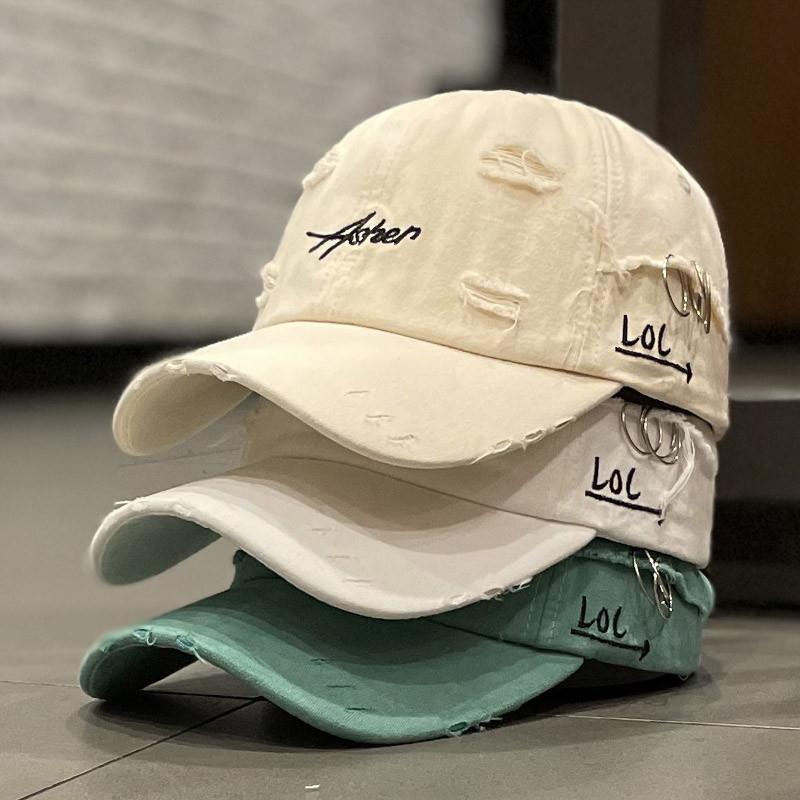 Herre Slitt Denim Caps Skanto