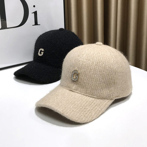 Kvinne Elegant Teksturer Fleece Baseball Caps Skanto