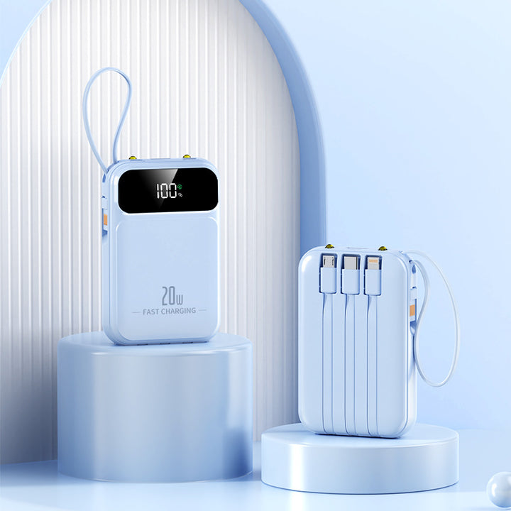 Bærbar Powerbank med Digitalt Display Fra Skanto