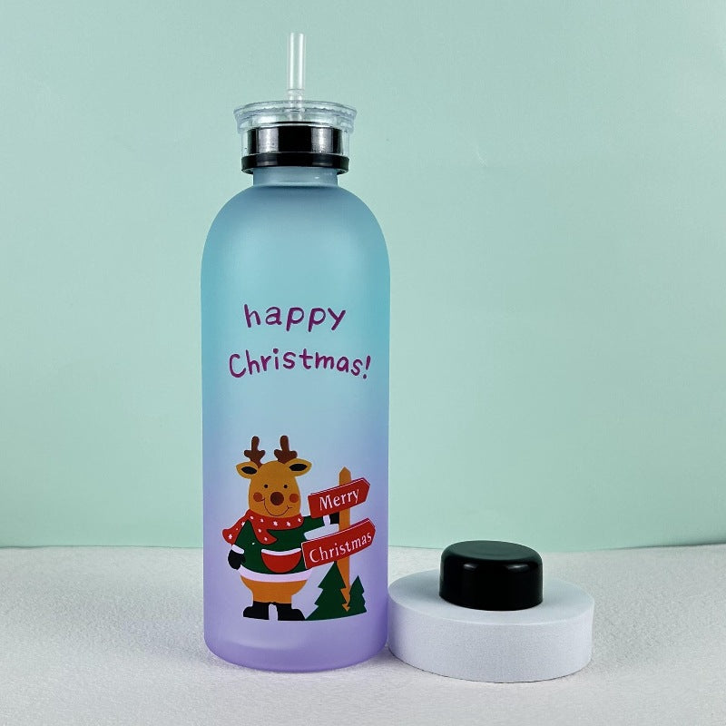 Damen Motiverende Drikkeflaske med glad Juledesign Skanto